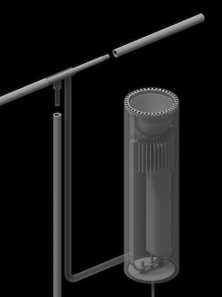 Für die Lichtstreuung und benuztzerfreundlichkeit wird ein zweiachsiger Mechanismus verwendet. Die Beweglichen Teile der Leuchte können ohne Werkzeuge zerlegt werden.